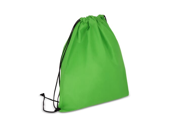 Sac à cordons publicitaire intissé rPET 75g Vert clair